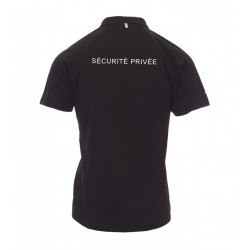 Polo noir SECURITE polyester