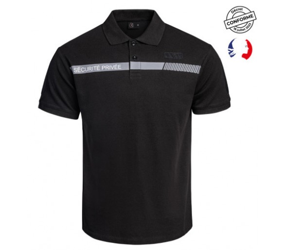 A10 Polo Sécu-one "Sécurité privée" noir A10 Polo Sécu-one "Sécurité privée" noir
