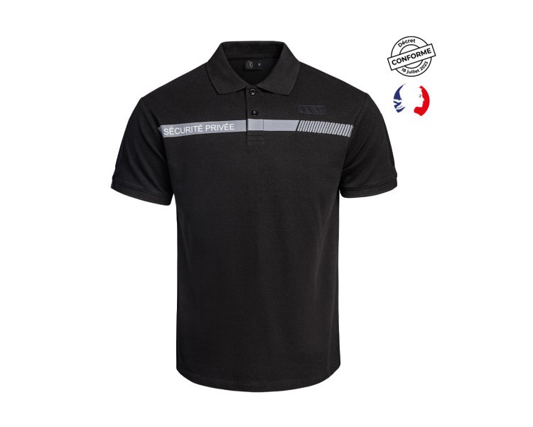 A10 Polo Sécu-one "Sécurité privée" noir
