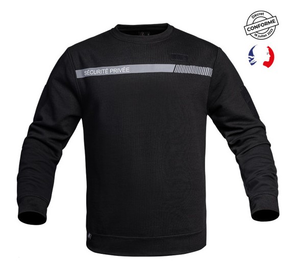 A10 Sweat-shirt Sécu-One "Sécurité privée" noir
