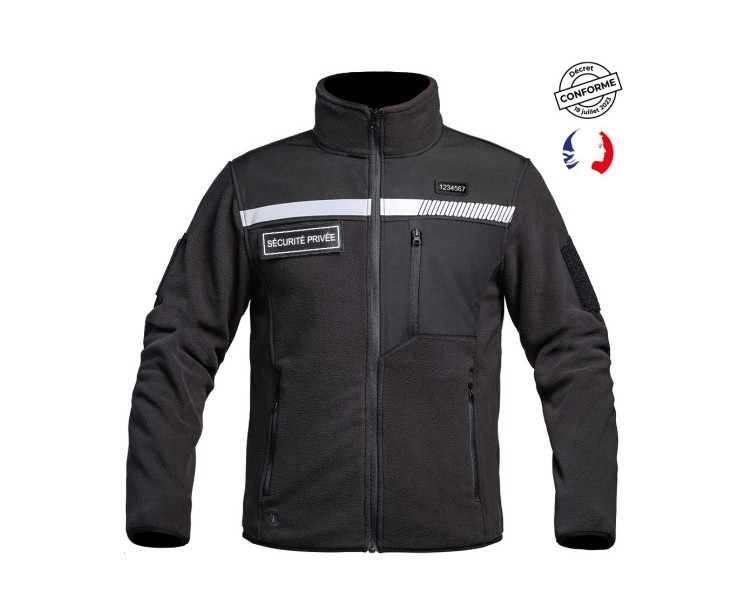 A10 Veste polaire Sécu-one "Sécurité privée" noir A10 Veste polaire Sécu-one "Sécurité privée" noir