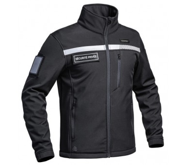 A10 Veste Softshell Sécu-one "Sécurité privée" noir A10 Veste Softshell Sécu-one "Sécurité privée" noir