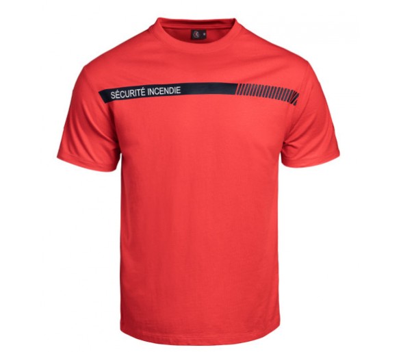 A10 Tee-shirt Sécu-One "Sécurité incendie" rouge