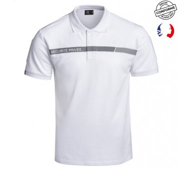 A10 Polo Sécu-One "Sécurité privée" blanc A10 Polo Sécu-One "Sécurité privée" blanc