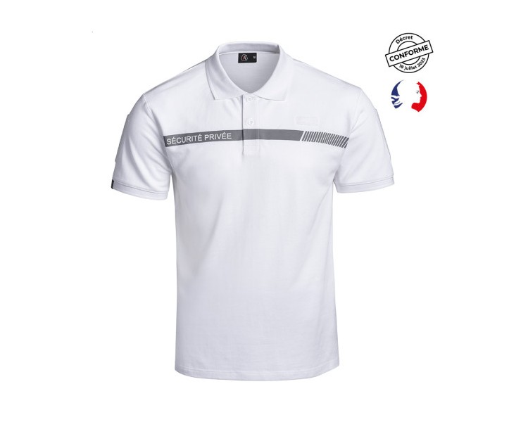 A10 Polo Sécu-One "Sécurité privée" blanc A10 Polo Sécu-One "Sécurité privée" blanc