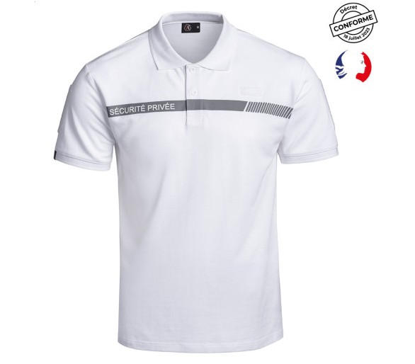 A10 Polo Sécu-One "Sécurité privée" blanc
