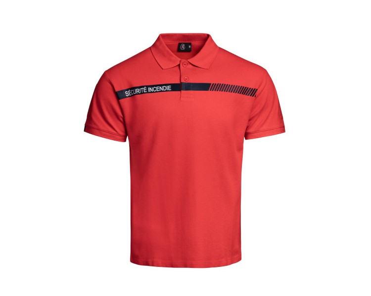 A10 Polo Sécu-One "Sécurité incendie" rouge