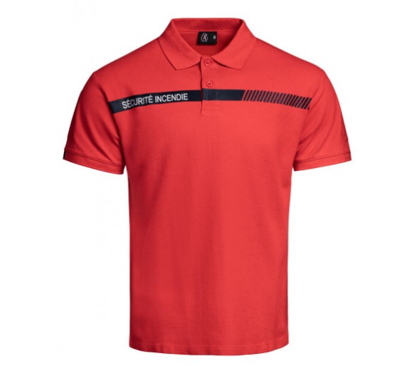 A10 Polo Sécu-One "Sécurité incendie" rouge