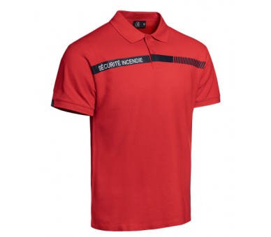 A10 Polo Sécu-One "Sécurité incendie" rouge