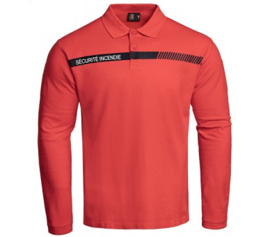A10 Polo Sécu-One "Sécurité incendie" manches longues rouge A10 Polo Sécu-One "Sécurité incendie" manches longues rouge
