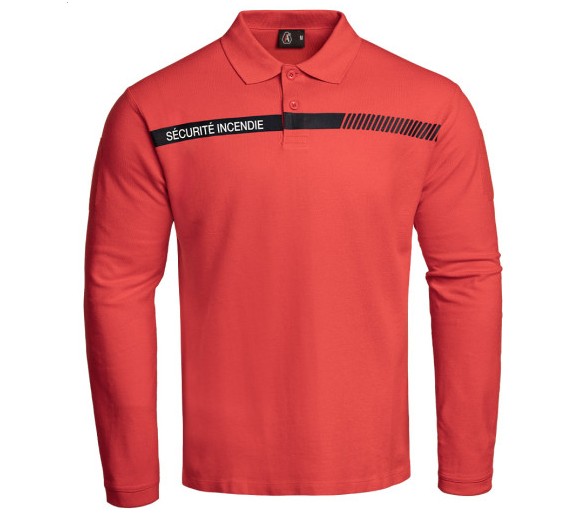 A10 Polo Sécu-One "Sécurité incendie" manches longues rouge A10 Polo Sécu-One "Sécurité incendie" manches longues rouge