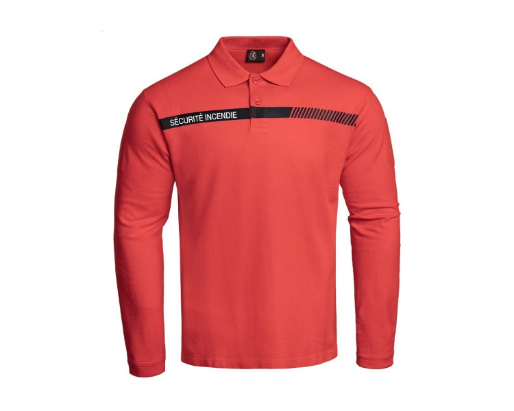 A10 Polo Sécu-One "Sécurité incendie" manches longues rouge A10 Polo Sécu-One "Sécurité incendie" manches longues rouge
