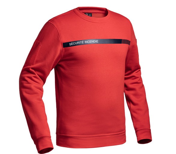 A10 Sweat-shirt Sécu-One "Sécurité incendie" rouge