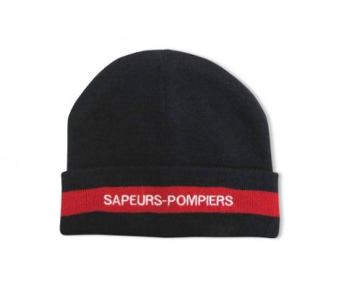 Bonnet marine bande rouge Sapeurs pompiers