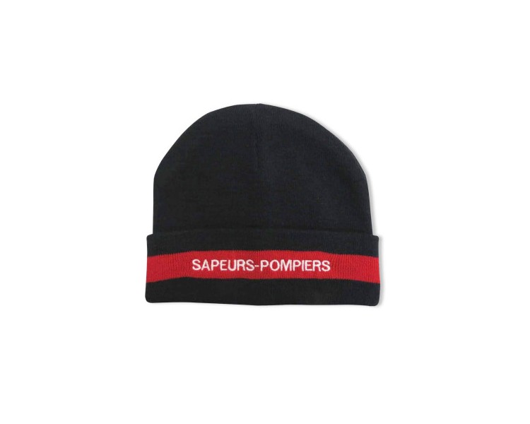 Bonnet marine bande rouge Sapeurs pompiers