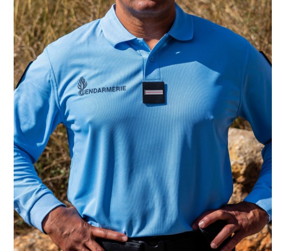 PATROL Polo Gendarmerie Bleu manches longues Cooldry