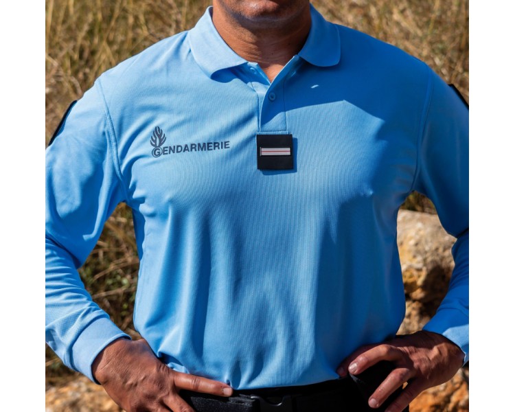 PATROL Polo Gendarmerie Bleu manches longues Cooldry