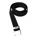 Ceinture noire boucle argent