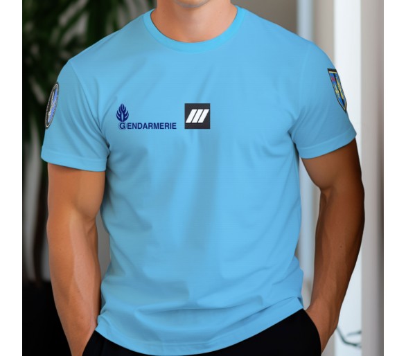PATROL Tee-shirt Gendarmerie Bleu Cooldry