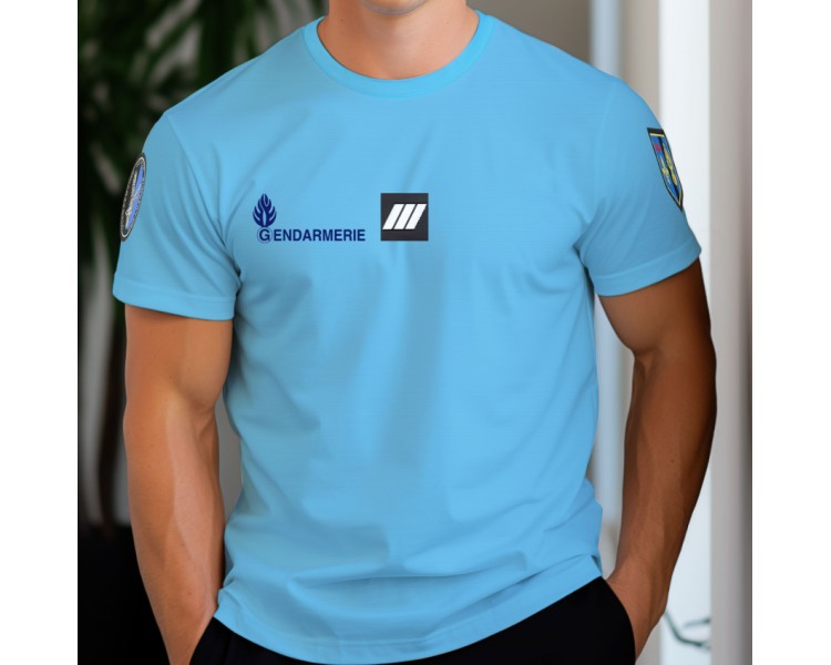 PATROL Tee-shirt Gendarmerie Bleu Cooldry