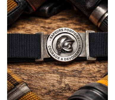 Ceinture toile bleu Casque F1