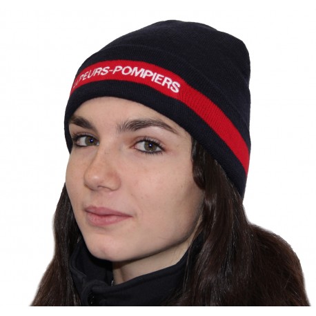 Bonnet marine bande rouge Sapeurs pompiers