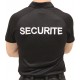 Polo noir SECURITE polyester