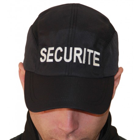 Casquette noire SECURITE