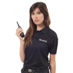 Polo noir SECURITE polyester