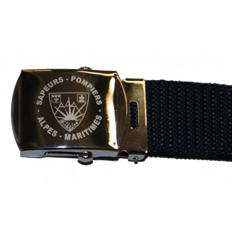 Ceinture polypro marine Gravée SDIS 06